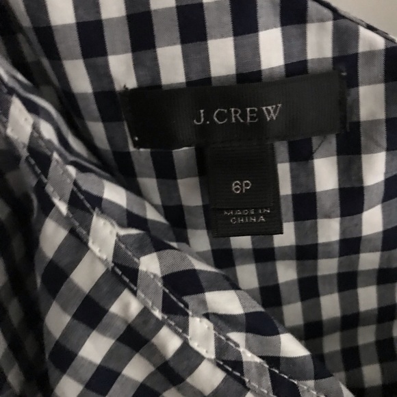 Jcrew one shoulder gingham top size 6P - Picture 3 of 3